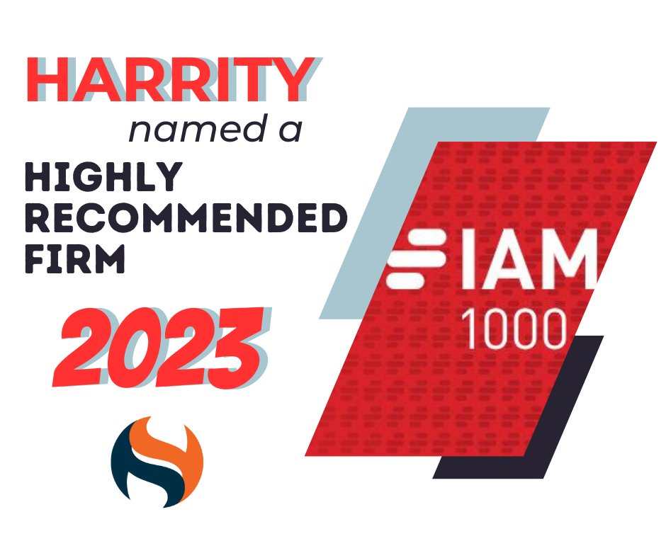 We are thrilled to share that Harrity has been recognized as a Highly Recommended Firm in the DC metro area, on the prestigious IAM Patent 1000 rankings, for the fifth year in a row! 

Check out our latest blog post to learn more: harrityllp.com/harrity-harrit….

#IAM1000 #Harrity #BPTW