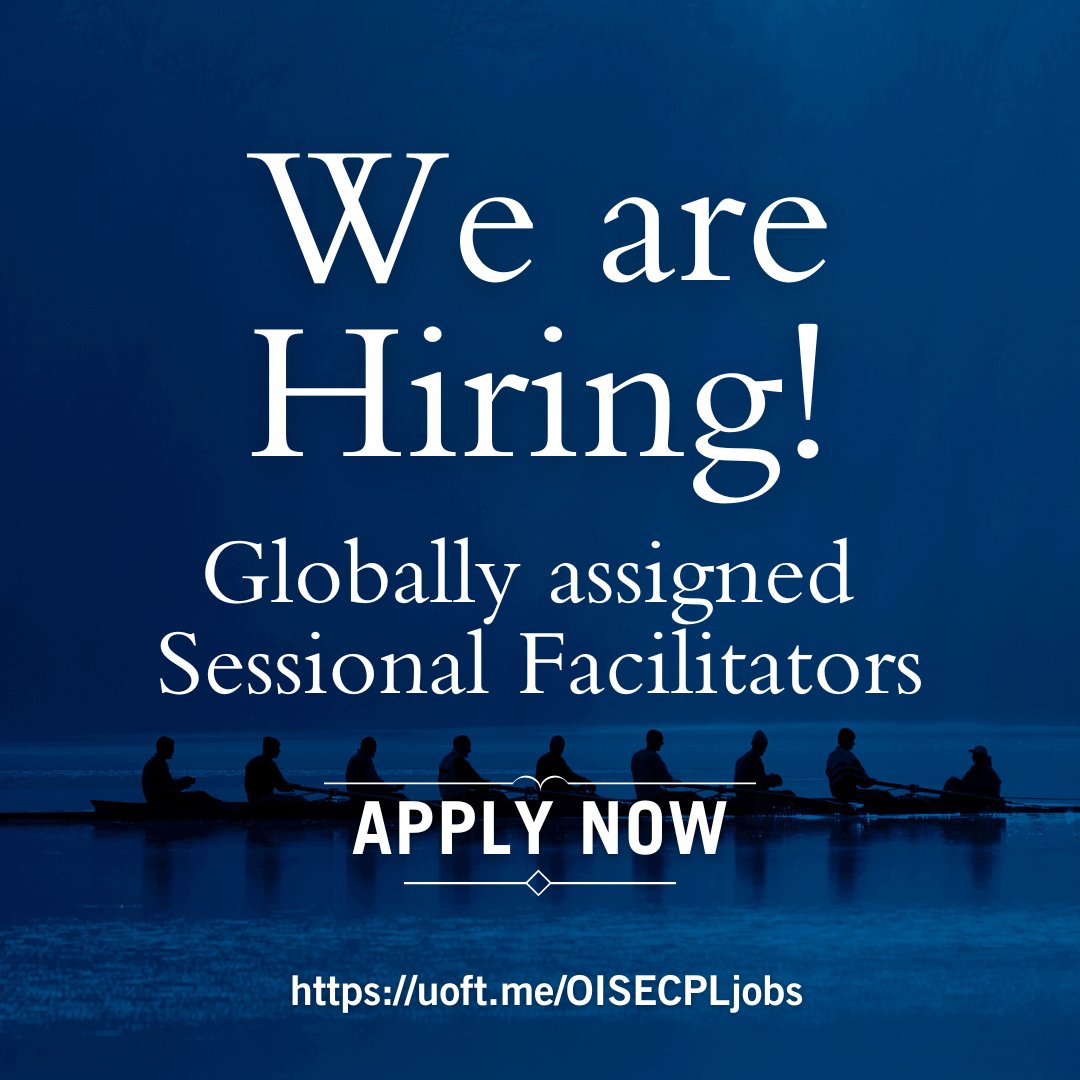🌍 Join #OISECPL and a leading international foundation in supporting K-12 educators across the MENA region. As a globally assigned Sessional Facilitator, you'll travel, teach, and mentor to address the needs of peer teachers &amp; school leaders. Apply now! uoft.me/OISECPLglobalf…