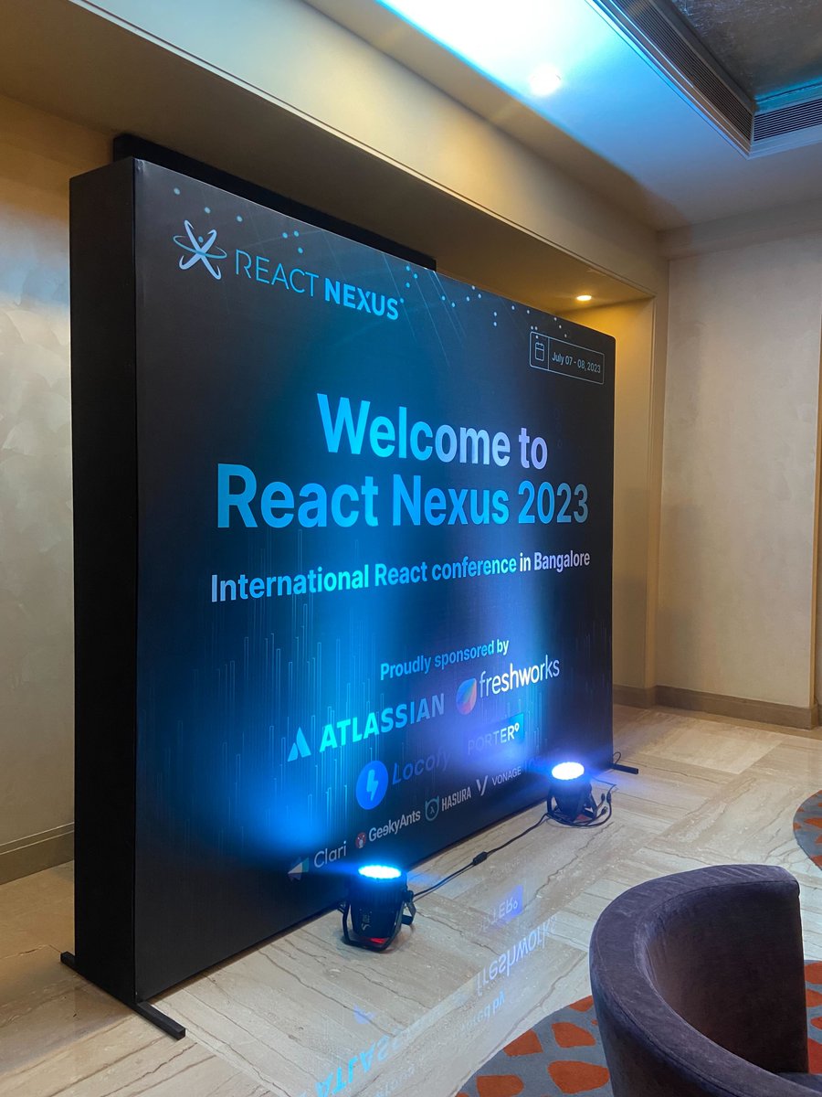 geekyants's tweet photo. Exciting times at React Nexus 2023!
GeekyAnts is thrilled to be a part of this incredible tech conference in Bangalore.
Swing by our booth and let's geek out together! ππ₯
#ReactNexus #GeekyAnts #TechConferenceVibes #Bangalore #TechConference2023 #React #Tech https://t.co/2Xupb5jYDe