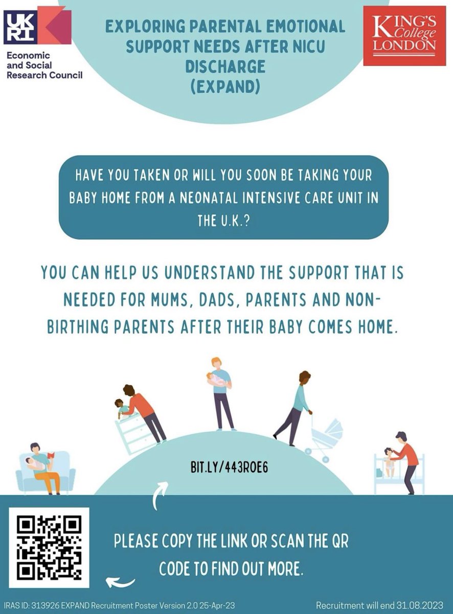 Can you help us improve support for NICU parents in the future?🫶🏼

If your baby has recently spent time in neonatal intensive care &amp; they are due to be discharged home in the next 4 weeks/ have been discharged home in the past 4 weeks please consider taking part in our research⬇️