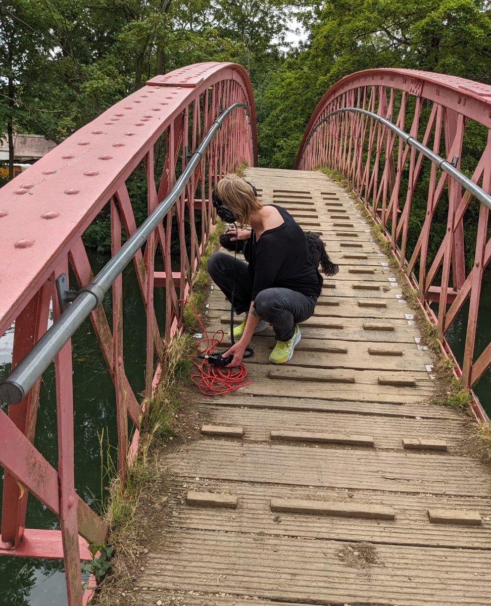 dr_juliefreeman's tweet photo. Photos from yesterday on Medley Bridge on the outskirts of Oxford. 

I recorded underwater with a hydrophone, recorded the bridge with contact microphones and then recorded the general ambience of people using the bridge. #SonicArt #AnotherPresent 

https://t.co/8a6qTRMYjS https://t.co/RA2N1ecVHb