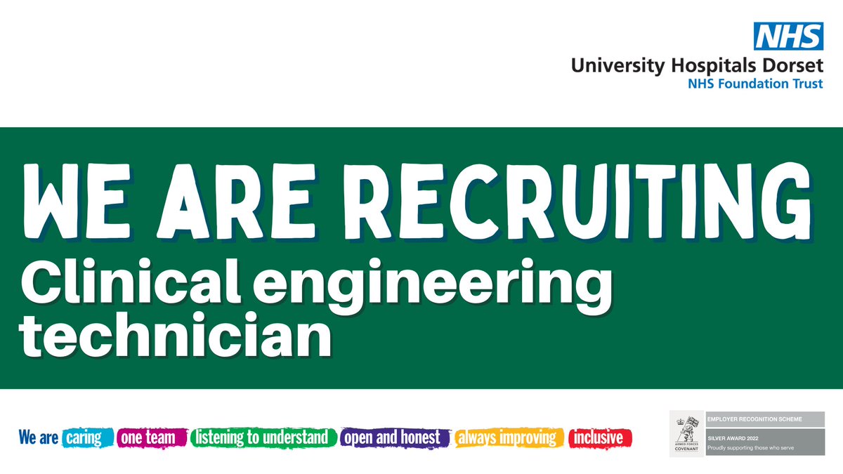 Are you a clinical engineering technician looking for a new challenge? ⚙

Join #TeamUHD in our clinical engineering department where you'll be troubleshooting, repairing and commissioning new equipment.

Apply here: bit.ly/3DmeB25

#NHSJobs #clinicalengineering
