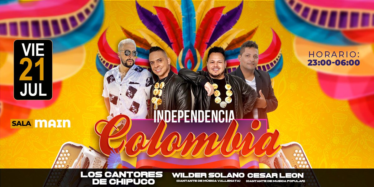 LatinPalaceBCN's tweet photo. Latin Palace, la casa de la mejor rumba latina de Barcelona, se viste de tricolor el próximo viernes 21 de Julio, para traerte una gran fiesta en la que podrás disfrutar de artistas muy colombianos.

https://t.co/dZa22cluT4 https://t.co/7hceZgUx2X