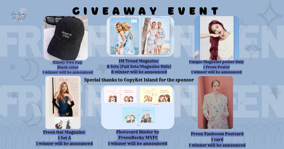 FreenBeckyMYFC's tweet photo. Happy Friday ~
As revealed in our space last Saturday, this is the design for our 3D Figure for Freen's Birthday Support. We will be hosting another space this Saturday as well! 

Also, we have new sponsored GA gifts 🎊🎉

1 full set Im Trend Magazine 🎁 (SPONSORED by @binnydollar)

So Cool Magazine 🎁
(SPONSORED by anonymous) 

~~~~~~~~~~~~~~~~~~~~~~~~~~~

Unlock when reaching 
RM 8888 ��� Spotlight Cherish Collectors Edition Photobook 
RM 15000 🔒 Ninety-two Caps
RM 20000 🔒 Extra RM 888 for Donation Drive 

(Only eligible for those who donate  RM 25 or above, RM 25 per entry) [The terms are set by the sponsor]

(SPONSORED by CopyKet Island https://t.co/FlB8dKioRp ) 

Thank you for the sponsors 🩵🙇‍♀💙

https://t.co/9ZxTeYfGOL

#srchafreen #FreenBeckyMY