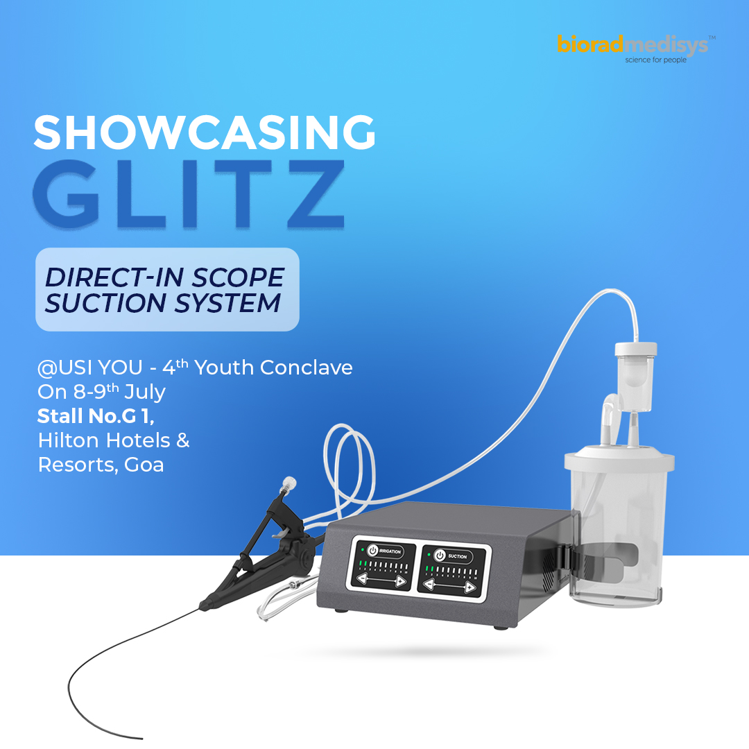 biorad_medisys's tweet photo. Showcasing the next frontier in RIRS procedures, GLITZ- Direct- In Scope Suction System (DISS)
@USI YOU - 4th Youth Conclave on 8-9th July. Let’s meet to know more at Stall No. G 1, Hilton Hotels & Resorts, Goa.
#bioradmedisys #scienceforpeople #RIRS #USI #youthUSI #knowmore #nextgen #conference2023 #urology #urologists #letsmeet #Goa