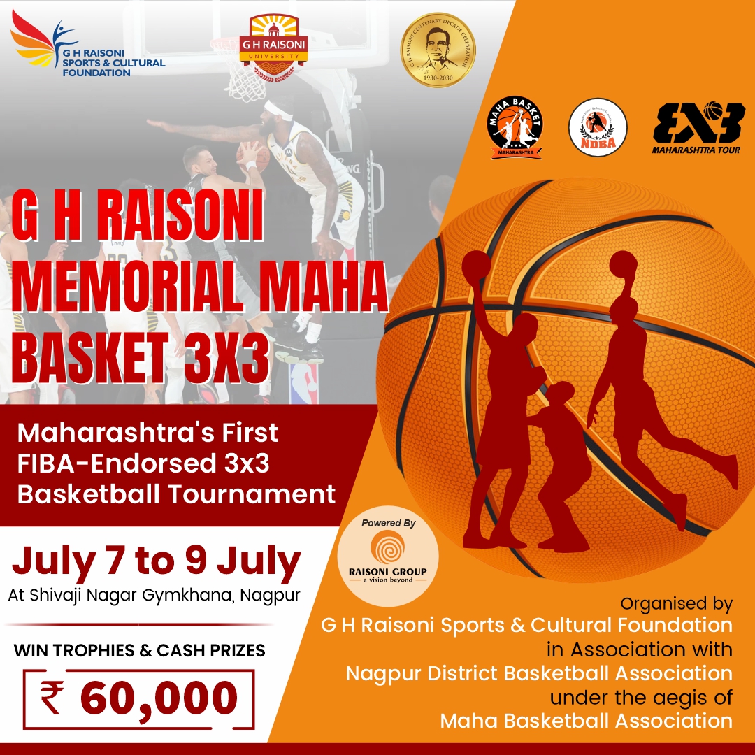 Experience the Unleashed Magic on the Court!

Join us at the G H Raisoni Memorial Maha Basket 3x3 Competition and witness the electrifying skill, passion, and determination showdown.

#MahaBasket3x3 #GHRaisoniMemorial #3x3Competition  #CourtShowdown #Raisoni #GHRU #AvisionBeyond