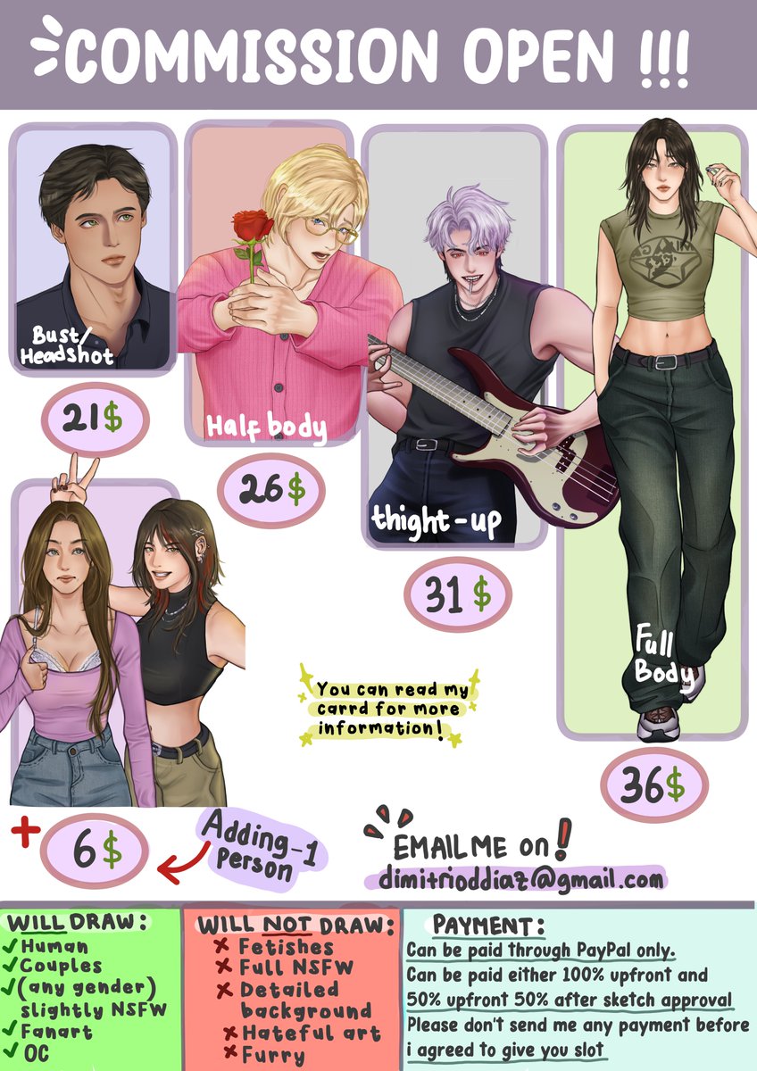 Joen_jam's tweet photo. This is my first time opening commissions, so I'm really excited!

DM me if you interested (*^▽^*)
#artcommissions #opencommissions #commissionopen #Commission https://t.co/ofvmvlGR8U