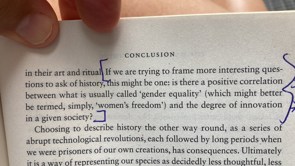 Great quote from “The Dawn of Everything : A New History of Humanity.” When people say “don’t hinder innovation” we should ask, “are women and other marginalized people given equal rights and voice?” If not, “innovation” expedites the Status-Bro.