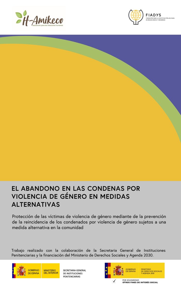 FIADYS (@fiadys) on Twitter photo Nos enorgullece presentar el informe en colaboración con Asociación H-Amikeco, <a href="/interiorgob/">Ministerio del Interior</a> y subvencionado por <a href="/MSocialGob/">Ministerio de Derechos Sociales, Consumo y A2030</a> donde se explora el abandono en las condenas por violencia de género en medidas alternativas.
Para más información:
fiadys.org/publicaciones/… Nos enorgullece presentar el informe en colaboración con Asociación H-Amikeco, <a href="/interiorgob/">Ministerio del Interior</a> y subvencionado por <a href="/MSocialGob/">Ministerio de Derechos Sociales, Consumo y A2030</a> donde se explora el abandono en las condenas por violencia de género en medidas alternativas.
Para más información:
fiadys.org/publicaciones/…