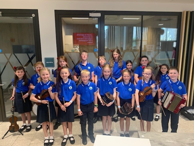 We are delighted to host the @leinsterfleadh here at @wearetudublin Pictured here is just one group of hopeful musicians from Offaly competing today.👏 From all of us here at TU Dublin Conservatoire, the very best of luck this weekend! 🏆🎼🏅 #LeinsterFleadh #WeAreTUDublin