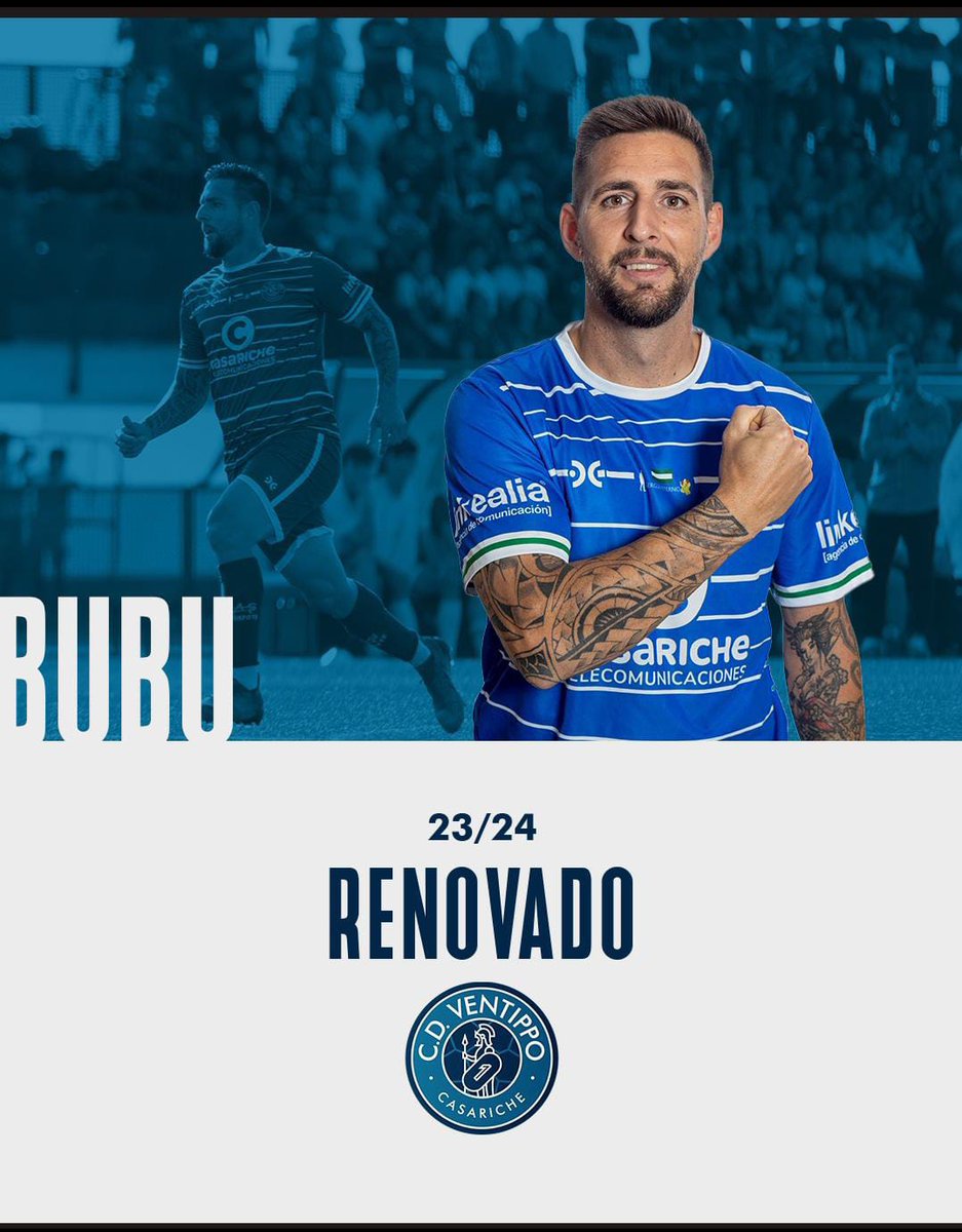 3° RENOVACIÓN 

Os anunciamos la renovación de 'BUBU' <a href="/bubuiyn1/">bubuiyn</a> para la próxima temporada 🙌🏼

Será su 5ª campaña defendiendo nuestro club 💙

Gol y experiencia para el ataque de nuestro equipo 💯⚽

#BubuSeQueda🤝
#Renovación
#VentippoCasariche 
#VamosAzules