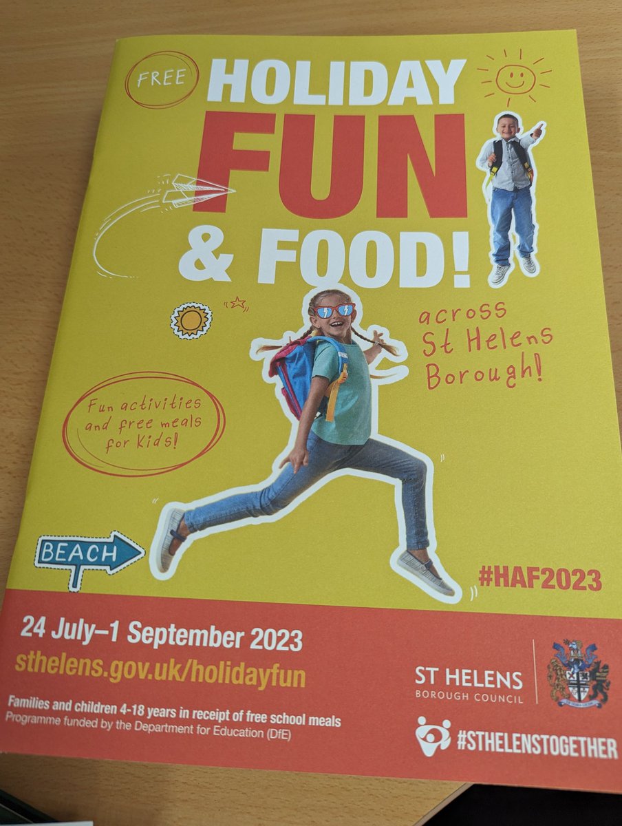 Our Holiday Activity guides for children in receipt of free school meals are available! We'll send them home today, but don't forget they get booked up quick! ☀️ #sthelenstogether @parishschool1