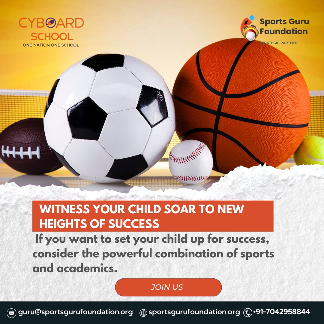 If you want to set your child up for success, consider the powerful combination of sports and academics.

#AdmissionsOpen #sportsclasses #sportscoaching #sportswithacademics #sportsmotivation #sportsmassage #joinsport #kids #kidssports #kidscoaching #kidstraining #sportsschool