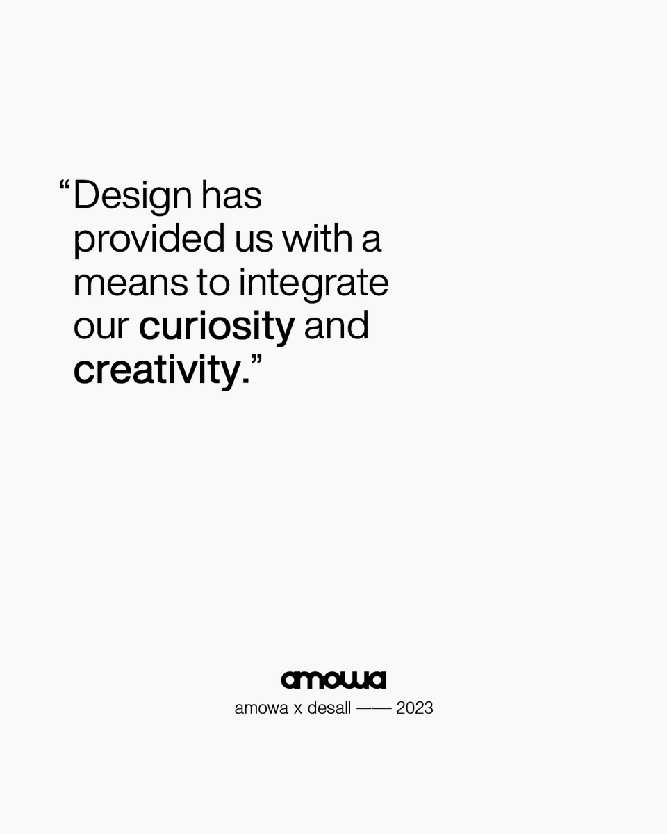 AmowaDesign's tweet photo. Thanks @desallcom for the interview.

"Community Spotlight: a series of interviews with the best members of the #desallcommunity

In this instalment of Community Spotlight, we speak with the co-founders of Amowa Design."

https://t.co/dsmM8Hrh7o

By Sinù Fogarizzu https://t.co/WZnNrhlc5C