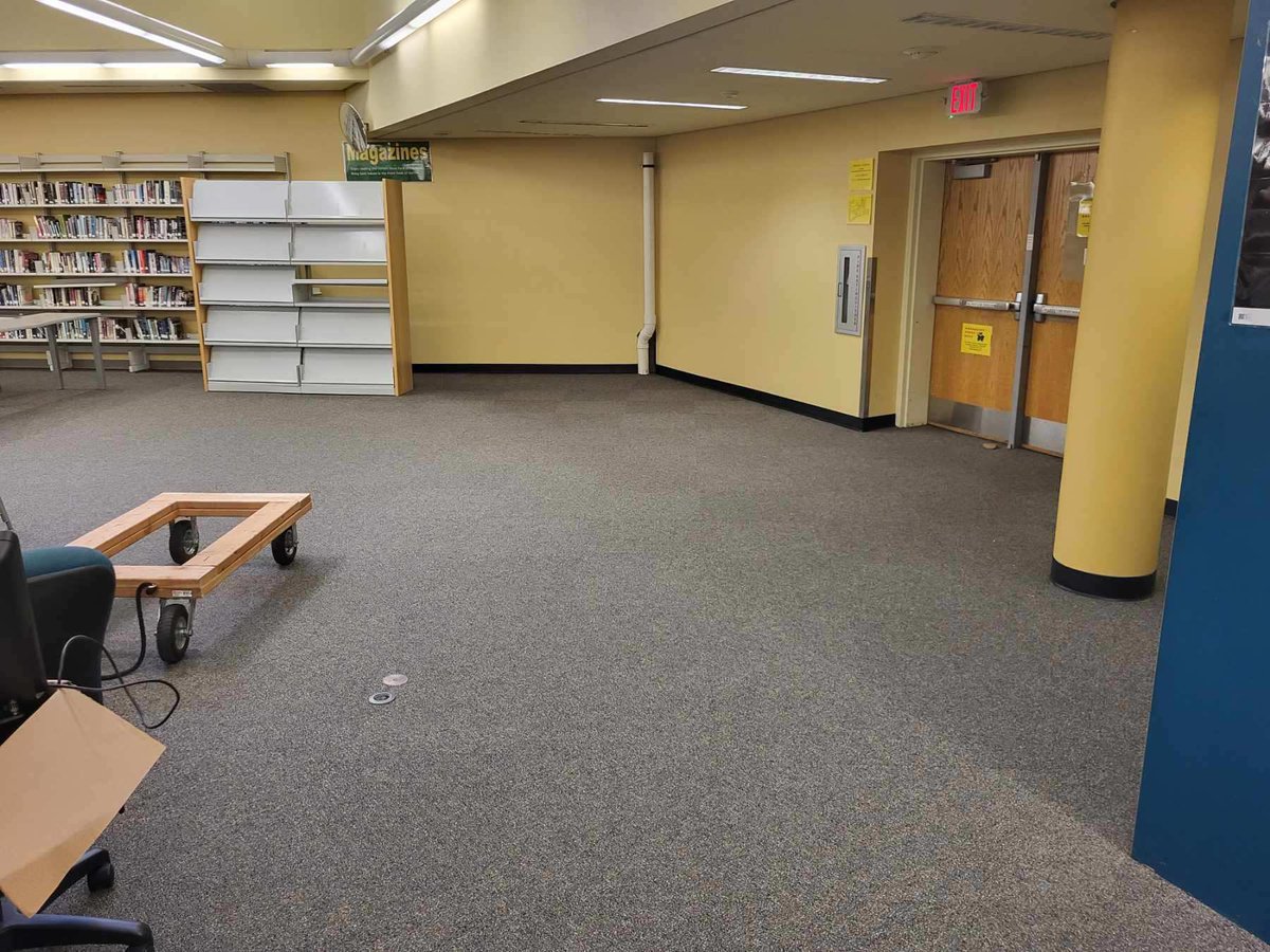 edisonb_g's tweet photo. JP Stevens library new carpet is looking good. @EAldarelli @MeredithQuickNJ https://t.co/OeaZB8S0b6