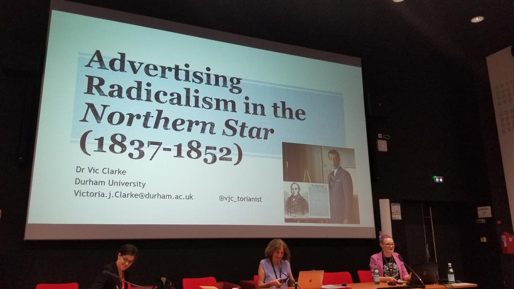 @drvicclarke on the ads of the Northern Star, leading Chartist newspaper #rsvp23