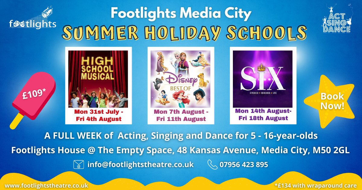 💙SUMMER SCHOOL IS HERE!💙 - *footlightstheatre.co.uk/urmston/