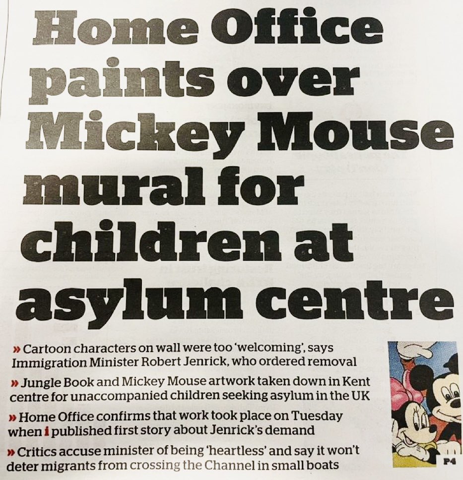 Too “welcoming” to children seeking asylum. So action had to be taken to made the place colder, less human, more depressing - so that *children* felt less welcome and less loved. This is a profoundly low point in our nation’s politics and culture. It’s sick.