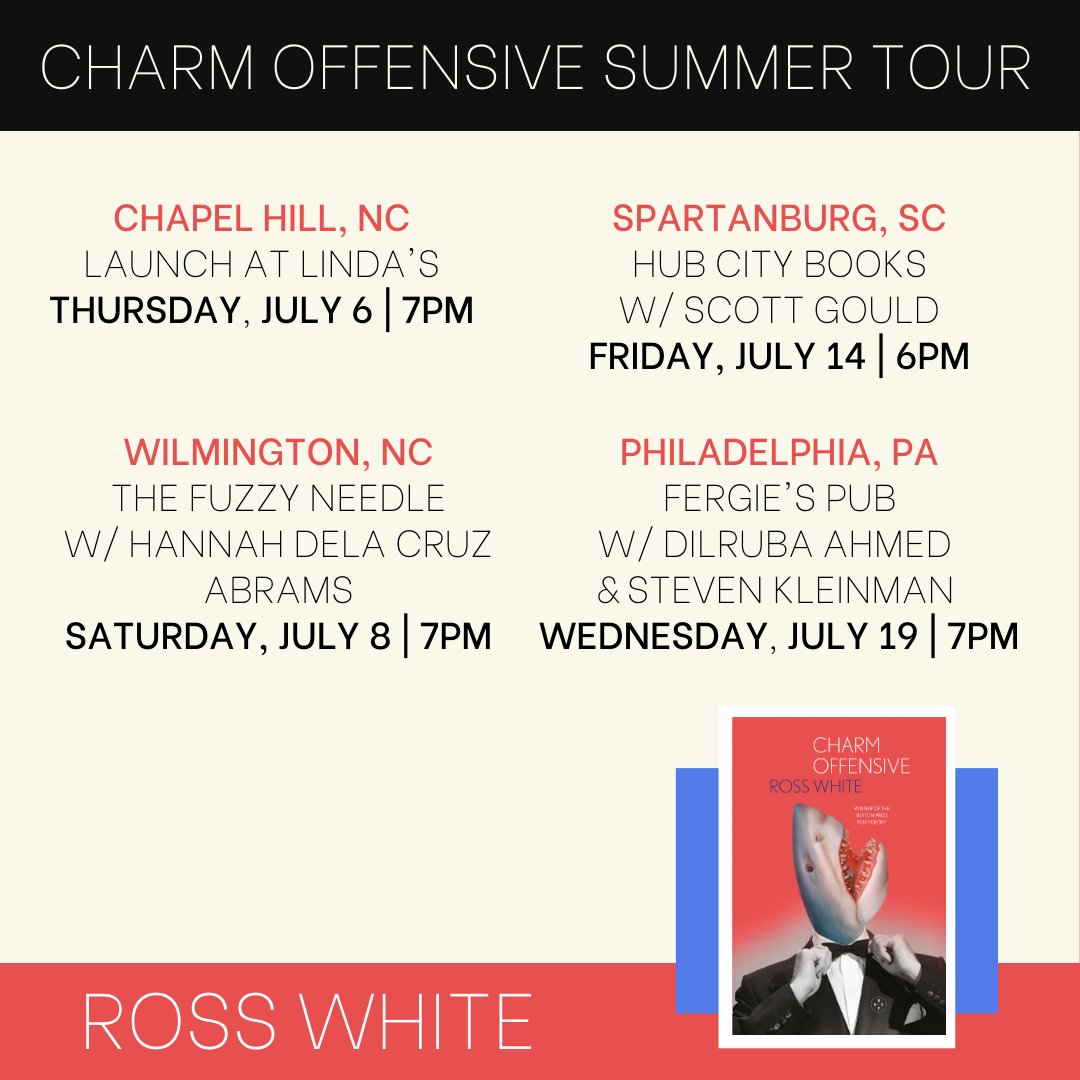 Next stop, Wilmington NC. With @HannahDAbrams, one of the best writers on the planet! And I can't wait to check out the Fuzzy Needle, which looks cool as hell. Tomorrow, 8 pm... hope to see you there, Wilmington.