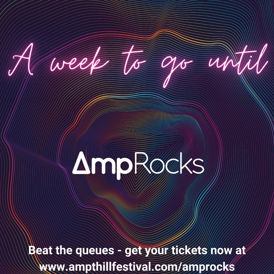 🥳We're so excited! 📣It's only a week to go until AmpRocks. Gates will be opening at 5pm next Friday, with the fantastic Jacob &amp; Amelie playing from 5.45. And it will get better and better with Black Honey, Kula Shaker and CleanBandit rocking the stage.

ampthillfestival.com/amprocks