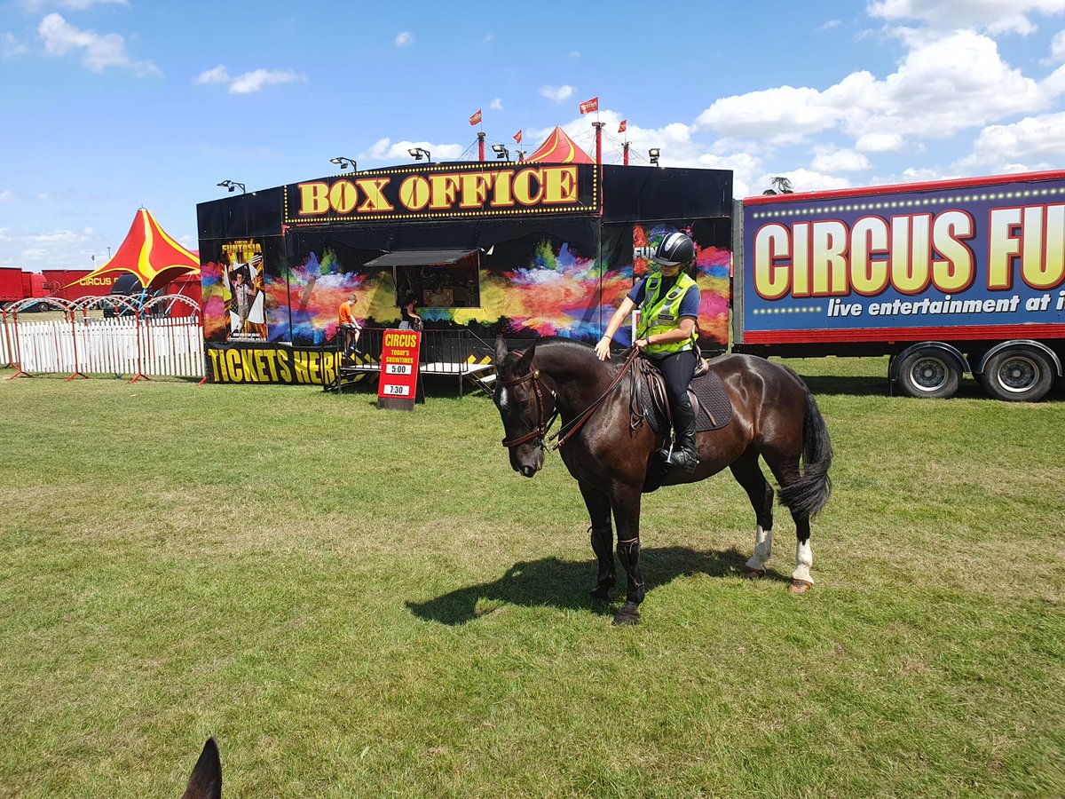 Sorry Pilton, you can't run away with the circus, you're far too good at being a Police Horse! 🐴 Although it has made us wonder what circus act you could do?! 🎪🎠 #piltonontour #whatcouldhedo?