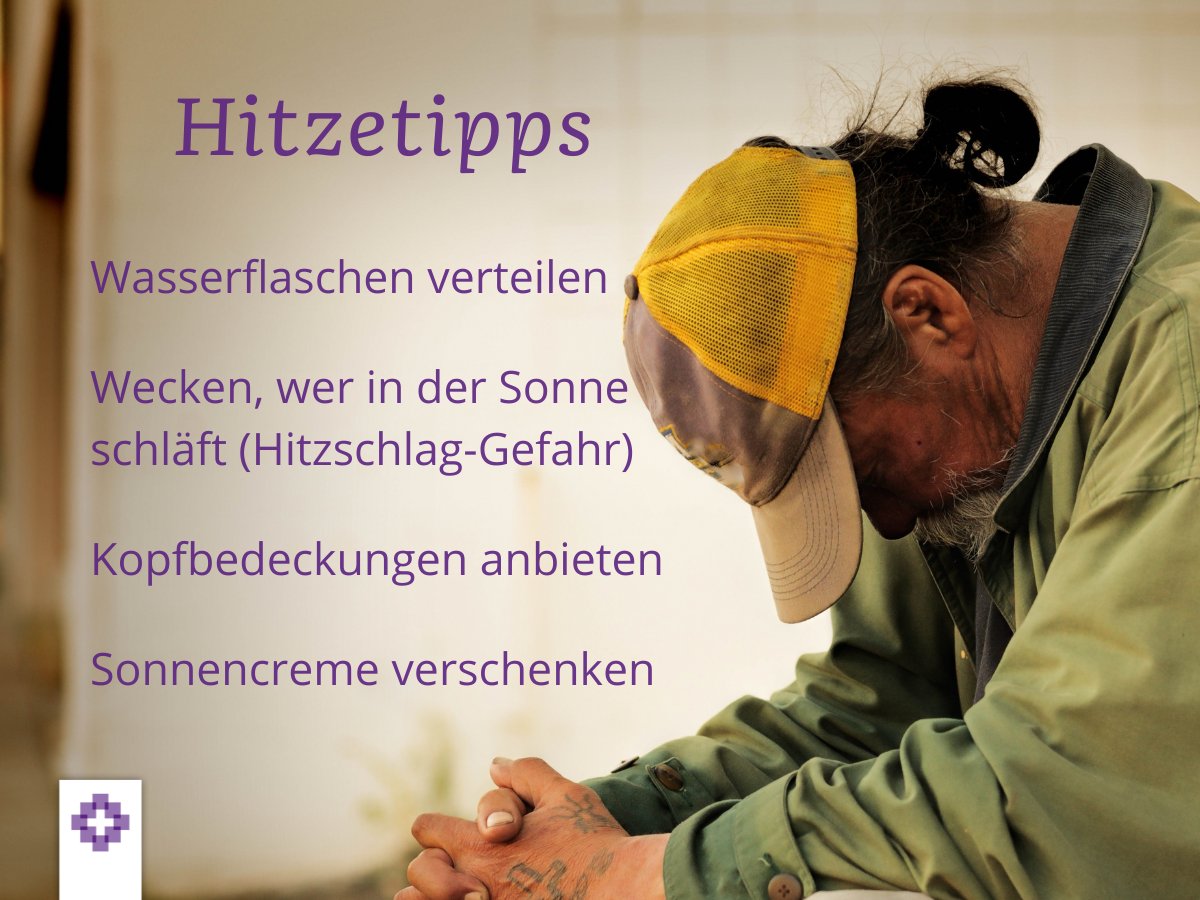 Es wird heiß am Wochenende... Wenn Ihr obdachlosen Menschen helfen wollt, haben wir ein paar ganz einfache Tipps gegen die #Hitze... 🥵
@diakoniends