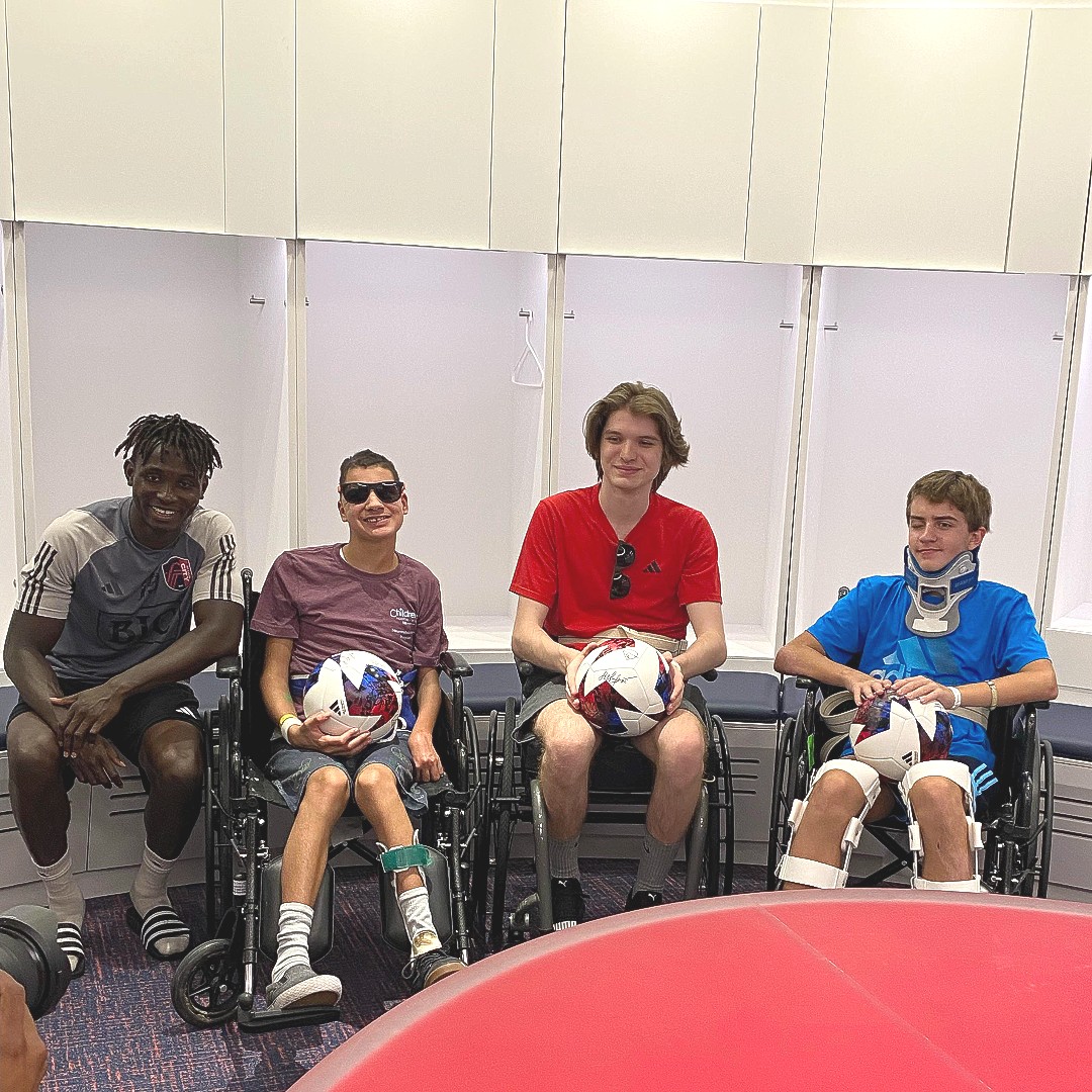 What better way to kick ⚽ off the weekend than a visit to @stlCITYPARK! As part of their rehabilitation, three of our patients toured CITYPARK and visited with @stlCITYsc defender, @JoshYaro, who even autographed soccer balls to take home! #AllForCITY