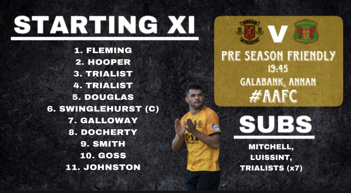 TEAM NEWS 🖤💛

#AAFC v <a href="/officialcufc/">Carlisle United</a>