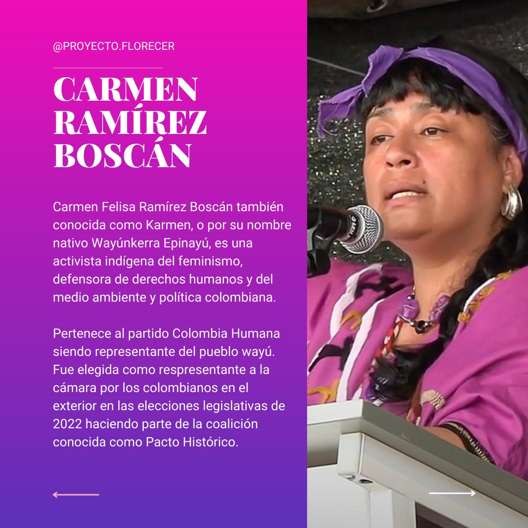 ProyectoFlorec1's tweet photo. En la lucha por la igualdad, debemos reconocer y celebrar a las muchas mujeres colombianas que son incansables en su búsqueda de la igualdad para todas las mujeres. ¡Aquí hay solo 4 de estas mujeres que están demostrando que nada puede interponerse en tu camino! https://t.co/scQ0eV4lbW