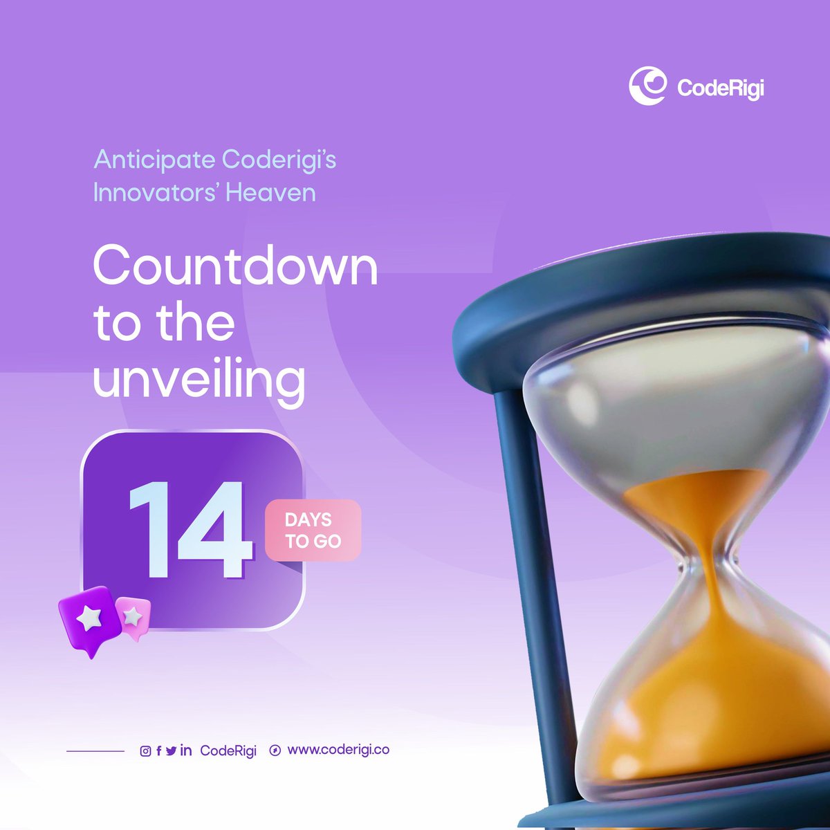 coderigi_'s tweet image. 14 days = 2 weeks to go!🥳

Hope you&apos;re as excited as we are😉

Have a great weekend!

#CodeRigiUnveiling #UnveilingCountdown #CodeRigi