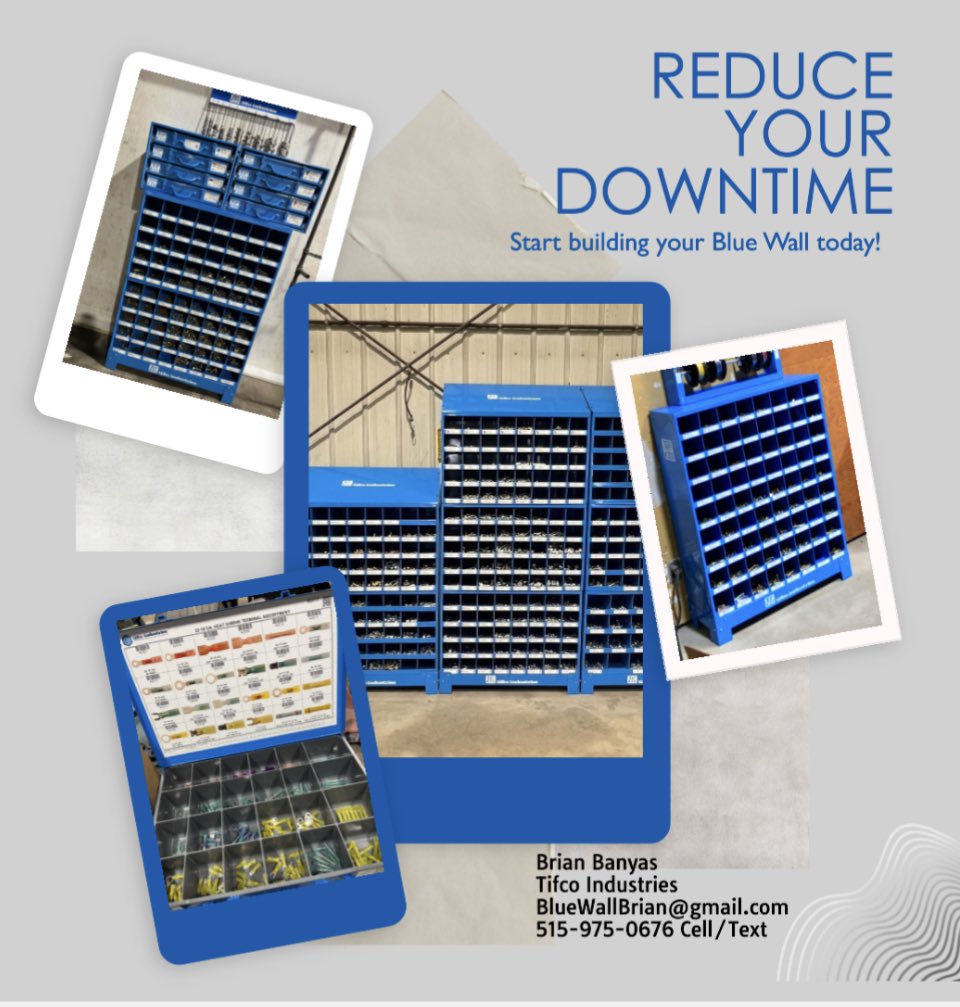 BTifcoind's tweet photo. Have a shop? Always looking or chasing small hardware. Start your own “Blue Wall” &amp; reduce your downtime with having the hardware on hand in nice labeled bins. Easy to get started! Message or email me to get started!

BlueWallBrian@gmail.com https://t.co/mbSZ9ZlqAm