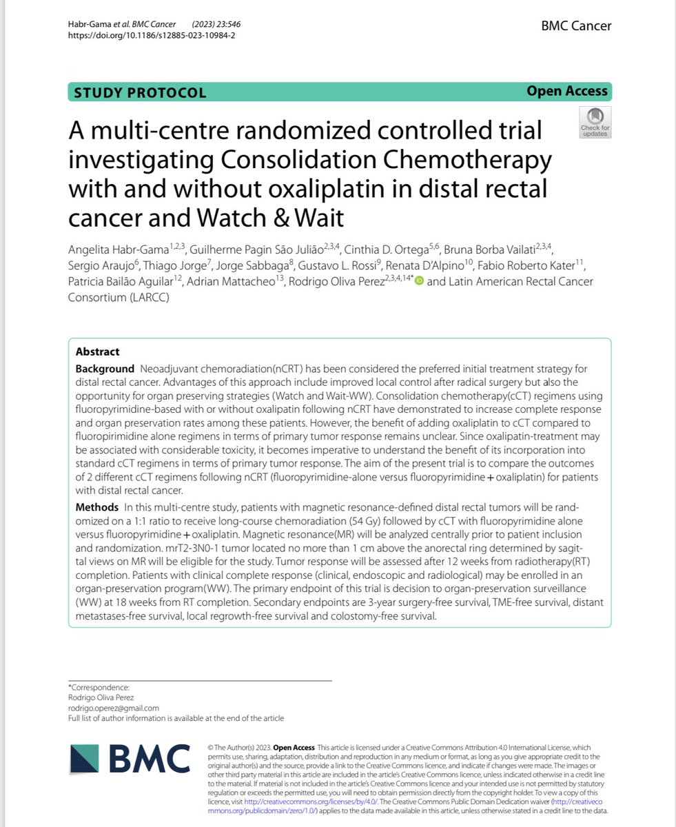 Interesting data. Even in pCRs there is a &lt;10% risk of DM. I wonder whether these numbers will change with TNT regimens. This is why we are currently running a RCT comparing consolidation +/- oxaliplatin - CCHOWW trial