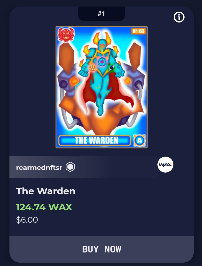 You can help the project to achieve a greater achievement if you invest in rearming so you would help to continue creating more #NFTs <a href="/Rearmed_Project/">Rearmed.nfts</a> 

Buy now: wax.atomichub.io/market/sale/13…

#NFT #NFTCommmunity #nftsale