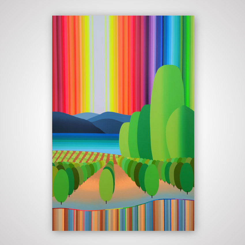 Okanagan Vineyard IV, Acrylic on Canvas, 36x24. Barcode Landscape painting by Danielle Harshenin. Available for purchase at <a href="/VCAC/">Vernon Arts Centre</a> until August 1, 2023. 

#okanagan #canadianartist #barcodelandscapes #danielleharshenin #vineyardpainting