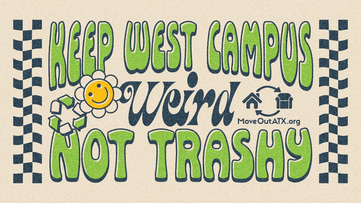 westcampusna's tweet photo. MoveOutATX is back this year and we once again need your help for the Free Furniture Market!

Donate and volunteer to help Austin reach its zero waste goal at the same time! Join us in helping Austinites find homes for their gently used items and furniture this July. 🌎♻️😃 https://t.co/lnr6SENHJZ