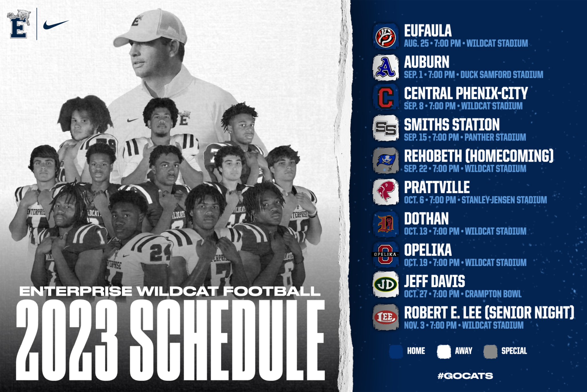 Enterprise Football on Twitter "The 2023 Wildcat Football Schedule is