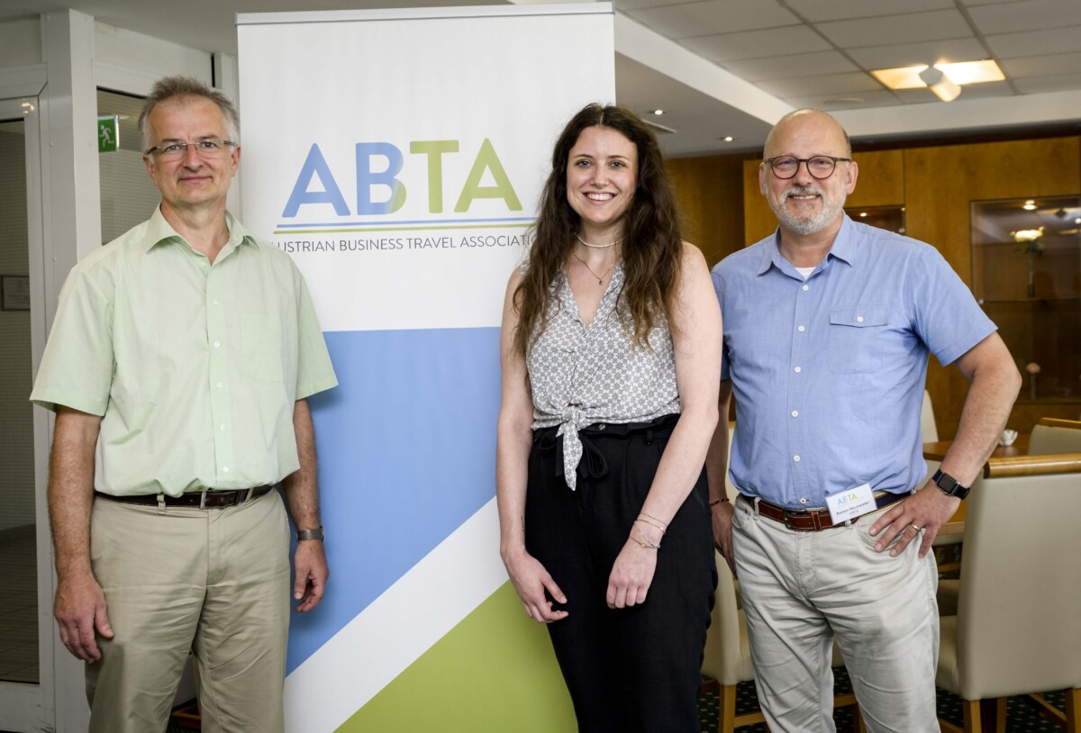 transflight's tweet image. We are proud that Alfred Posch and @thallerannina have presented some of our first results last week at the #ABTA (Austrian Business Travel Association) yearly assembly and connected with decision-makers in the field of business travel.