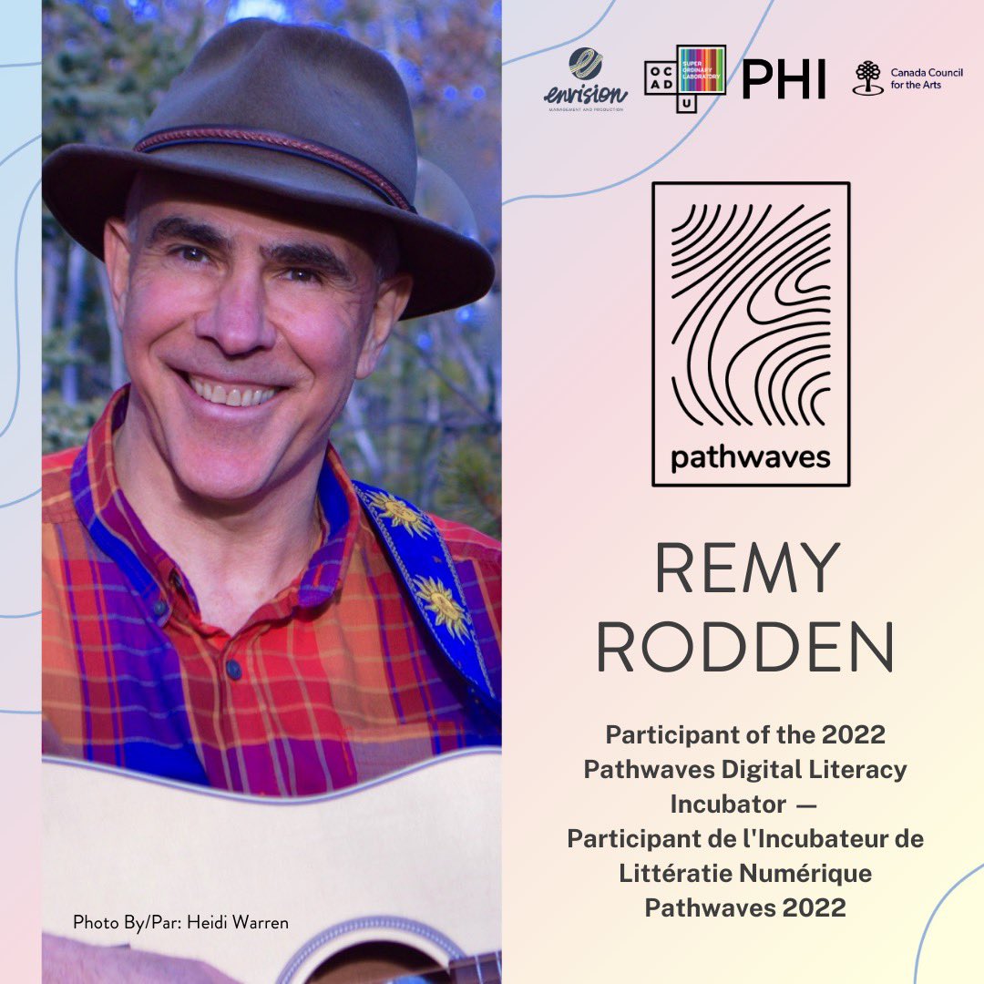 envision_mgmt's tweet photo. Introducing Remy Rodden, one of 18 musicians who participated in the Pathwaves Digital Literacy Incubator //
Présentation de Remy Rodden, l'un des 18 musiciens ayant participé à l'incubateur de littératie numérique Pathwaves
#Pathwaves #CanadianMusic https://t.co/ybvF8fkfws