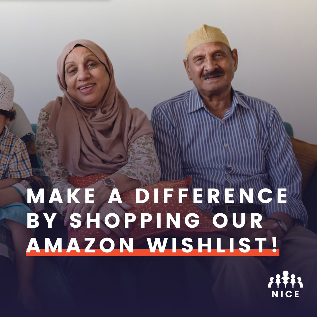 Refugee families often arrive in the United States with little to no belongings. NICE seeks to ensure refugees are welcomed with a safe place to call home. You can support these families by supplying household essentials through our Amazon Wishlist. buff.ly/3JNuORl