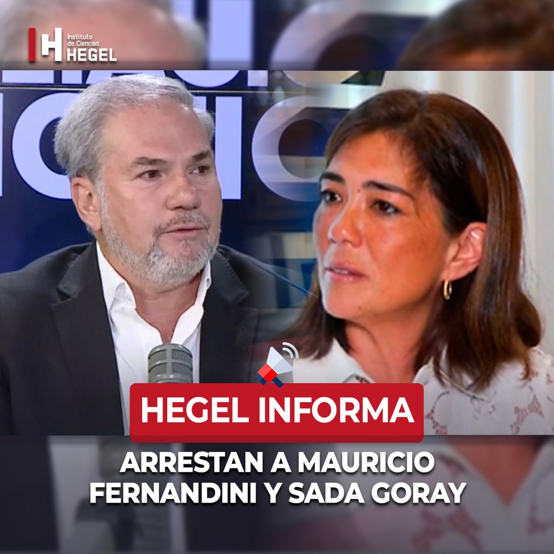 de_hegel's tweet image. #HEGELINFORMA Detuvieron al periodista Mauricio Fernandini en los exteriores de la embajada de EEUU, y a la empresaria Sada Goray en el aeropuerto Jorge Chávez, ambos implicados en un soborno de S/. 4 millones que se habría pagado en favor de Marka Group.