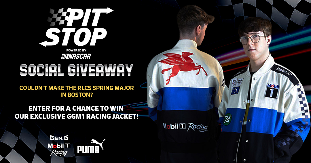 Not in town for this #RLCS Boston Major?

We’re hosting a special Pit Stop giveaway with <a href="/NASCAR/">NASCAR</a> so everyone can feel the LAN love, even from home 🫶

🎁 Five (5) GGM1 Racing Jackets
⏰ Entries close on July 9th @ 11:59PM ET
🔗 bit.ly/pitstopsocial

#GGM1xNASCAR #PitStopGG