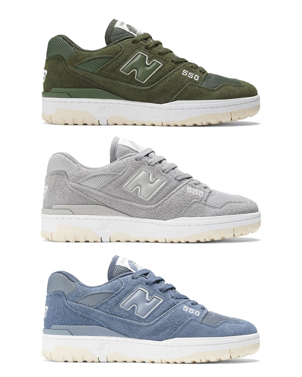 houseofheat's tweet photo. New Balance 550 "Suede Pack" Coming Soon 👀

SEE MORE: https://t.co/FyKkEk0yYh https://t.co/LjFNeua9mF