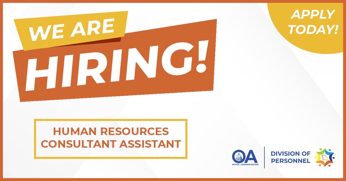 MissouriOA's tweet photo. The Division of Personnel is looking for a dynamic individual to join our Human Resources (HR) team! 

Learn more and apply today: https://t.co/CDo2aC6pNT

#WeServeMO #NowHiring #HRJobs #JoinTeamOA https://t.co/URZXh8UjMm