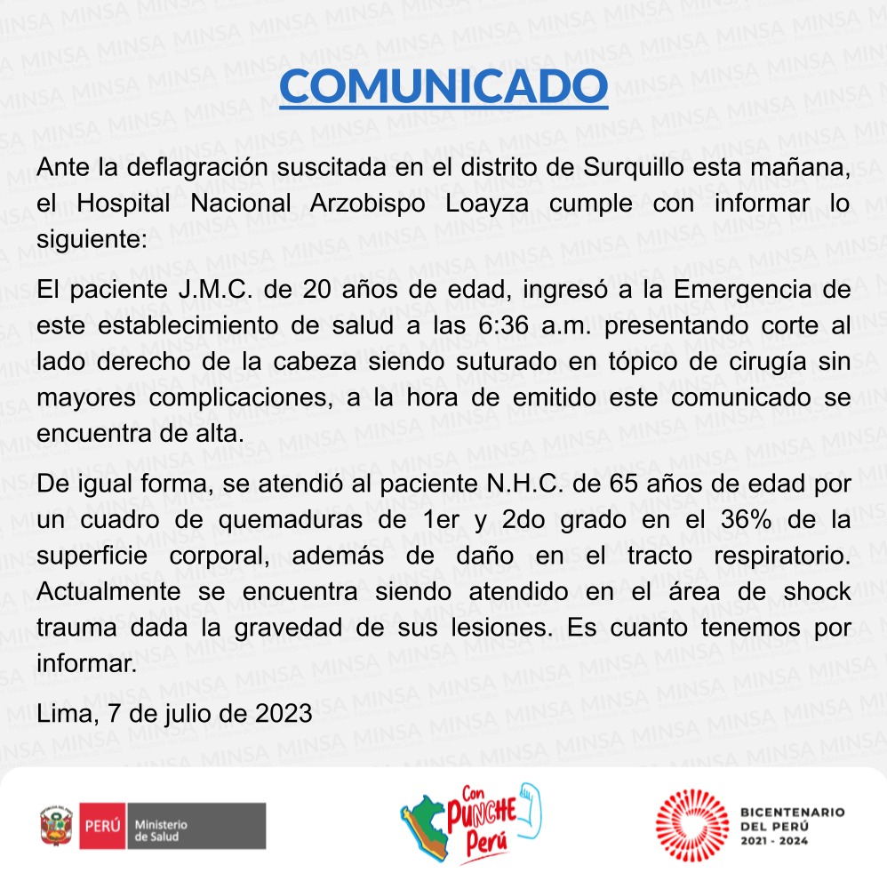Minsa_Peru's tweet photo. 🔴 COMUNICADO | El #Minsa informa a la población lo siguiente: https://t.co/k0lTgKgExK