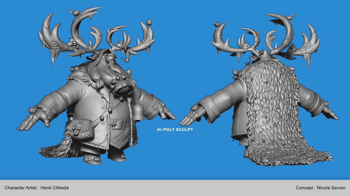 Maybe_Maniac08's tweet photo. <Rudolf progress so far> Its been a while since I have posted some updates on my current personal project.
Getting the lowpoly finished soon.
Next update will be texturing phase I promise! :3 
#Gameart #Stylizedart #characterart #ArtstationHQ https://t.co/fEfmEFbWlq