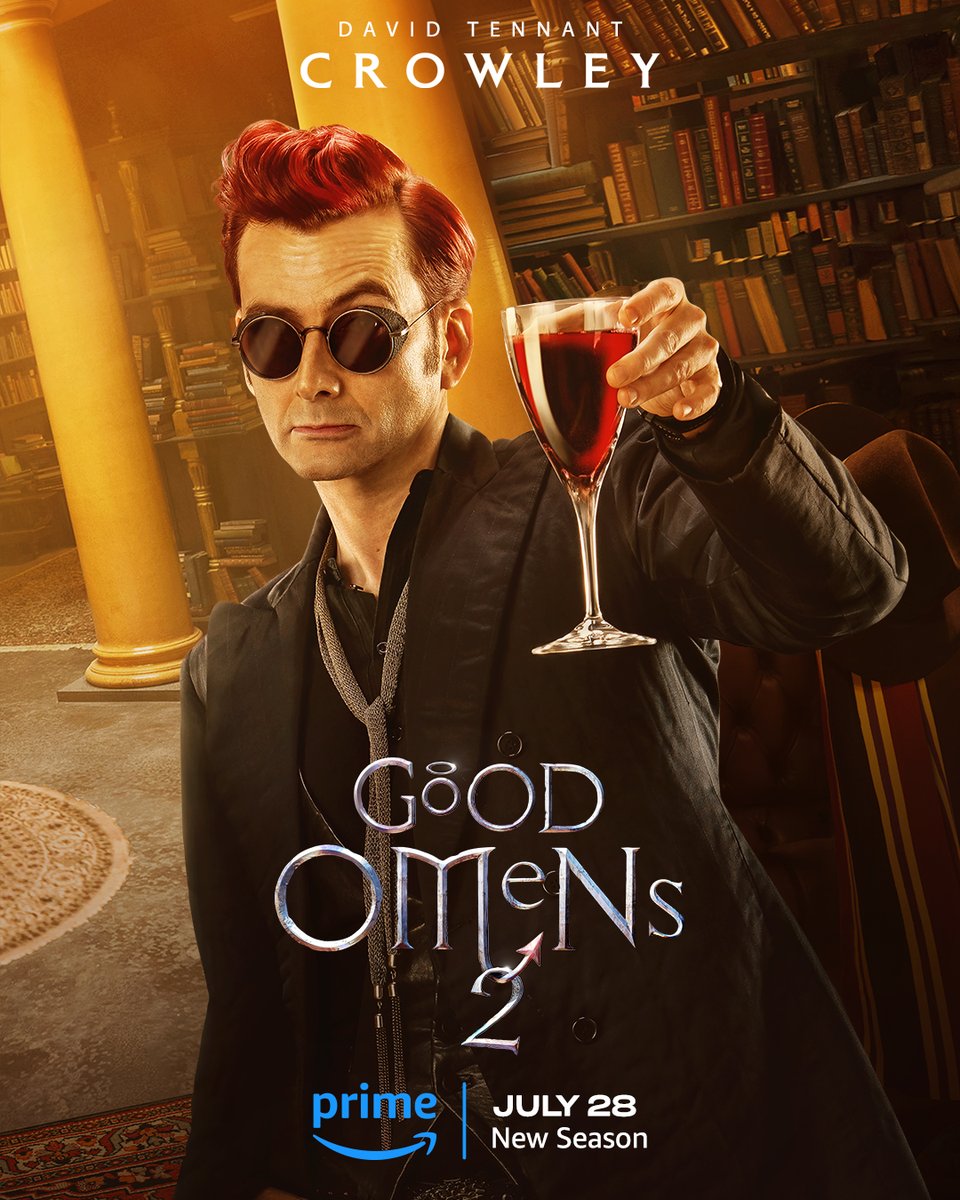 GoodOmensPrime's tweet photo. Honourable, unsatisfied and idealistic. Our favorite demon Crowley returns when Good Omens premieres July 28th, exclusively on @PrimeVideo. https://t.co/F36snmjYS7