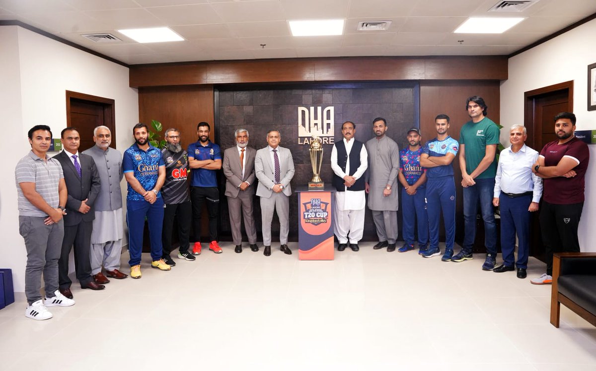 TransGroup (@_transgroup) on Twitter photo 🏆 unveiling of the DHA Lahore Capt Karnal Sher Khan Shaheed T20 Cup in the presence of chairman <a href="/KINGDOMVALLEYP1/">KINGDOMVALLEYPVT.LTD</a> Ghulam Hussain Shahid, Administrator DHA Lahore and captains of the teams competing!
The action begins on 9th July 🏏
#Transgroup #Cricket 🏆 unveiling of the DHA Lahore Capt Karnal Sher Khan Shaheed T20 Cup in the presence of chairman <a href="/KINGDOMVALLEYP1/">KINGDOMVALLEYPVT.LTD</a> Ghulam Hussain Shahid, Administrator DHA Lahore and captains of the teams competing!
The action begins on 9th July 🏏
#Transgroup #Cricket