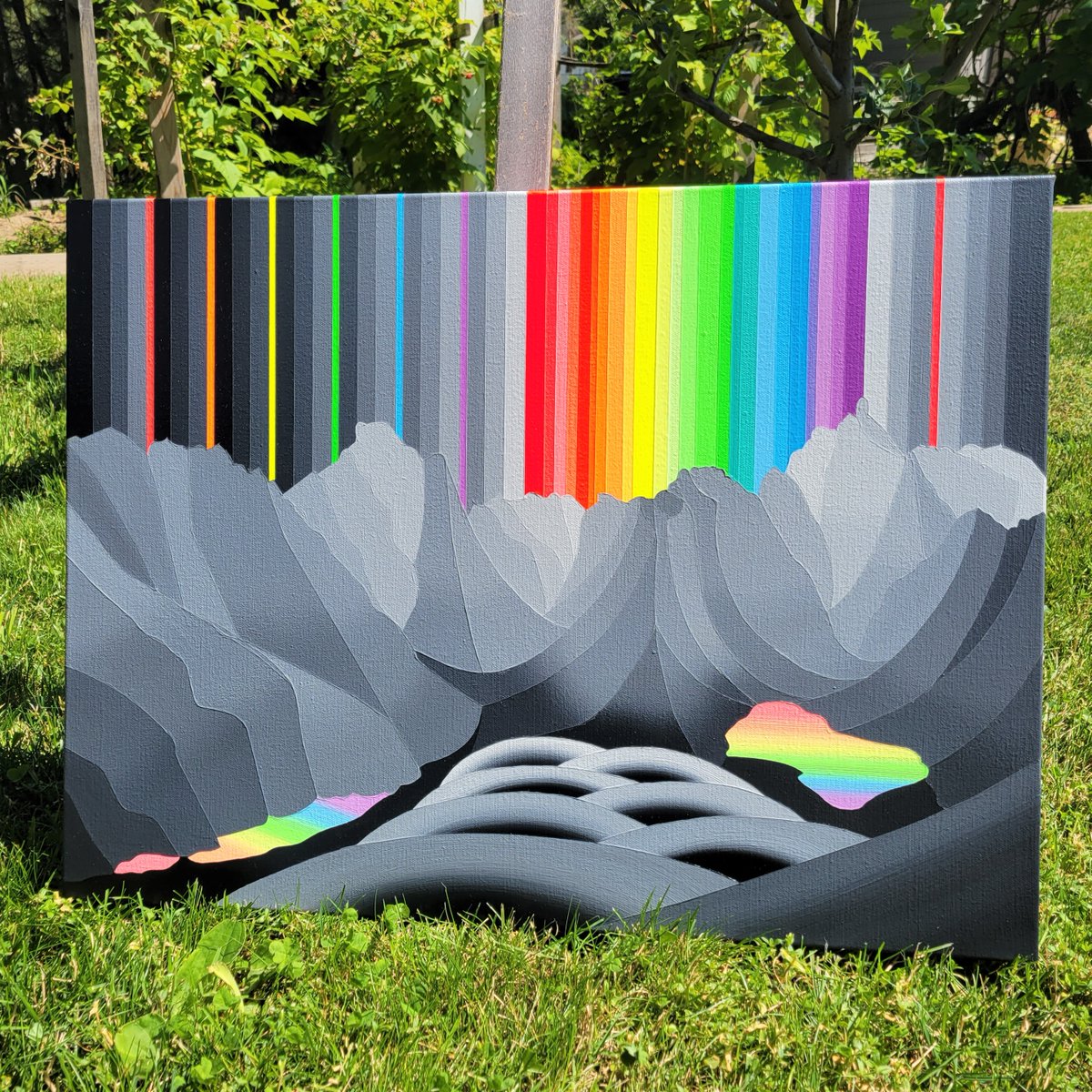 Painting 5 of 13 in my #Canada series 🇨🇦
Tombstone Territorial Park, Yukon

#canadianartist #yukon #tombstonepark #landscape #BARCODE #barcodelandscapes #danielleharshenin #art #painting