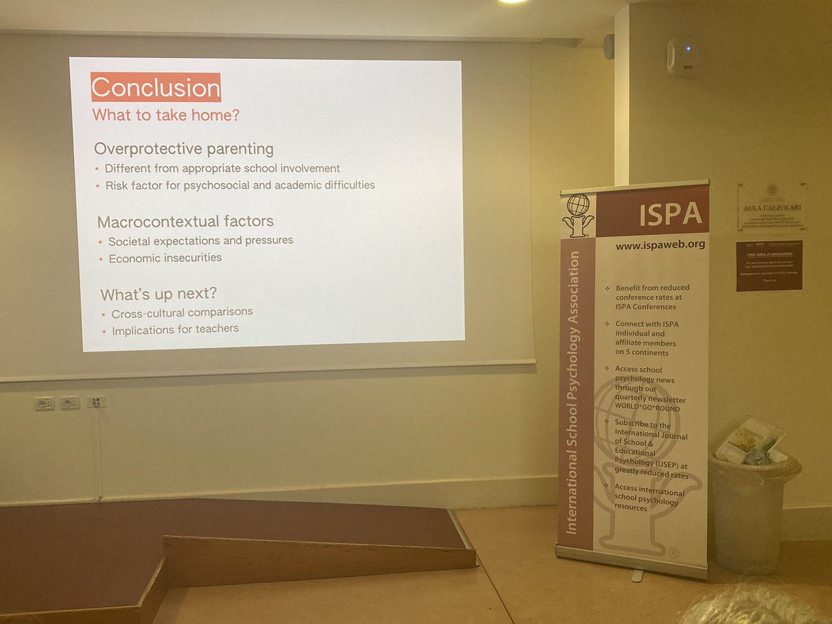 OlympiaPalikara's tweet photo. Excellent keynote by Prof Stijn Van Petegem on overprotective parenting highlighting the role of macro-contextual factors including social expectations and pressures and economic insecurities @2023Ispa #ispa2023 https://t.co/TsJ9nuIW07