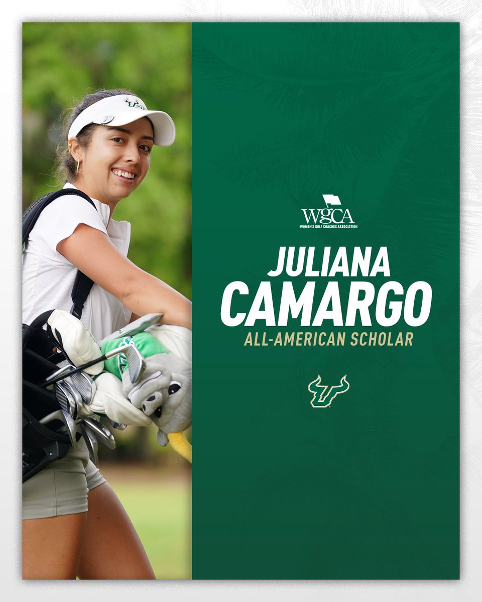 USF's @JulianaCamargoT earns 2022-23 WGCA All-American Scholar honors! 📝bit.ly/3PNn0Tt

#HornsUp 🤘